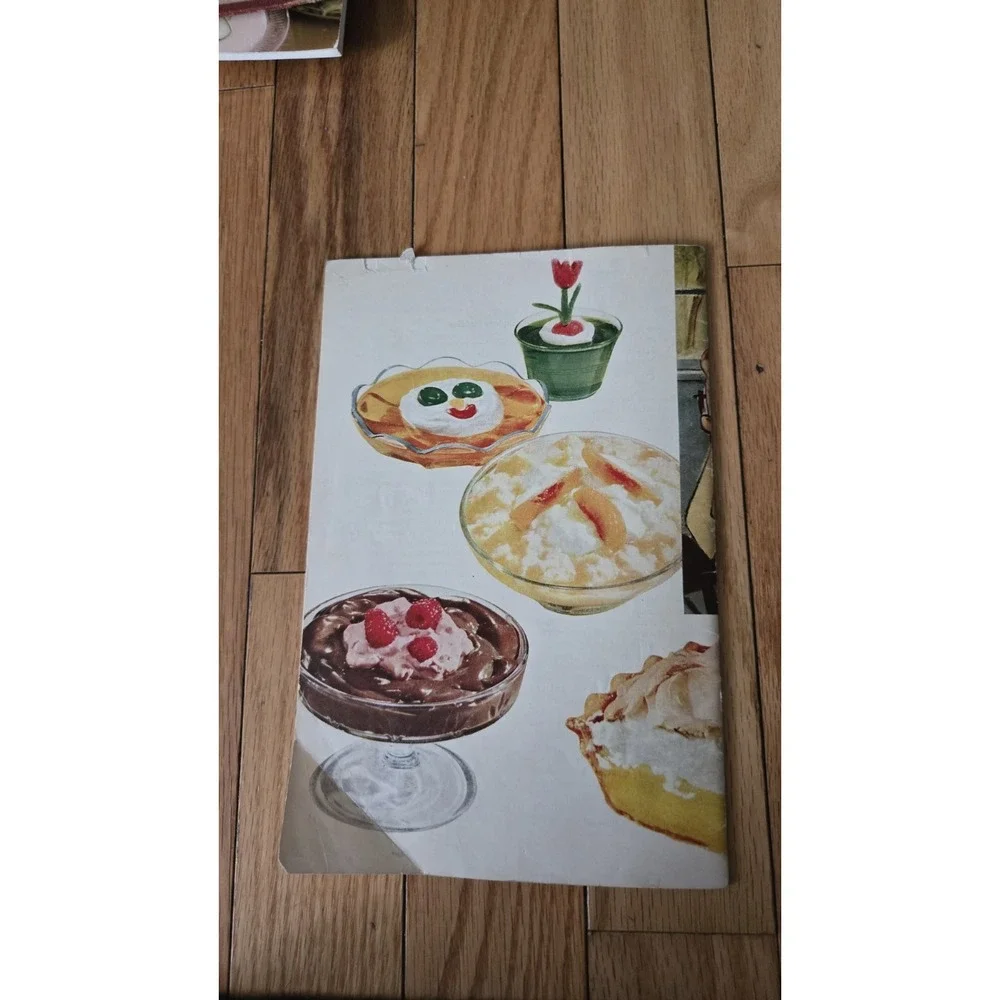 Vintage 1953 Jell-O Recipe Booklet It's Dessert Time! Retro Cookbook‎ W/ Writing